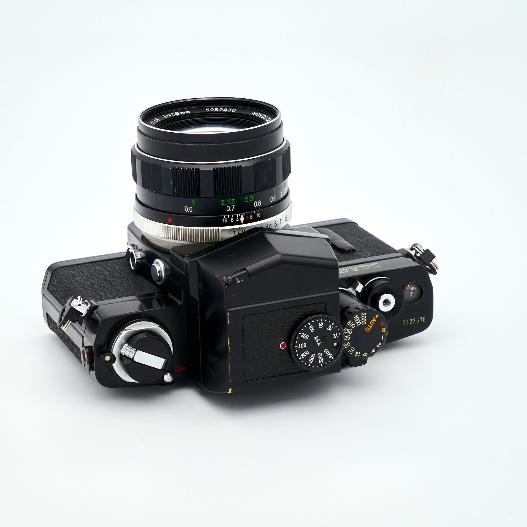 Minolta XM (S/N 2123378) Set incl. Minolta MC Rokkor-PF 1.4/58mm (S/N 5252436)