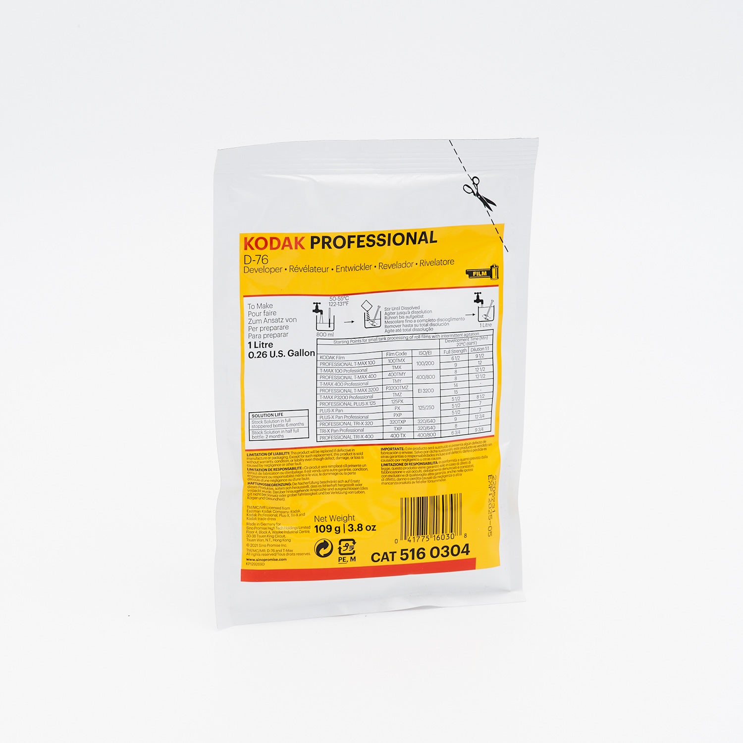 Kodak D-76 Pulver S/W Filmentwickler