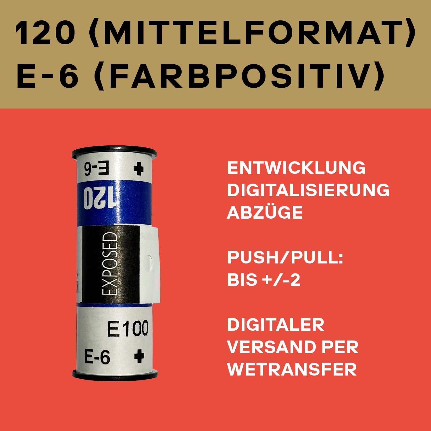 120 (Mittelformat) E-6 (Farbdia)