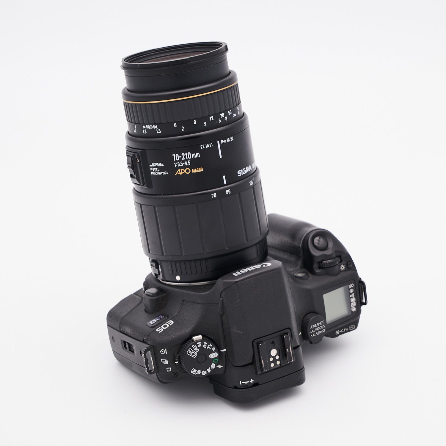 Canon EOS 33V (S/N (21)10001157) Set inkl. Sigma AF APO 3.5-4.5/70-210mm Macro (S/N 1004811)