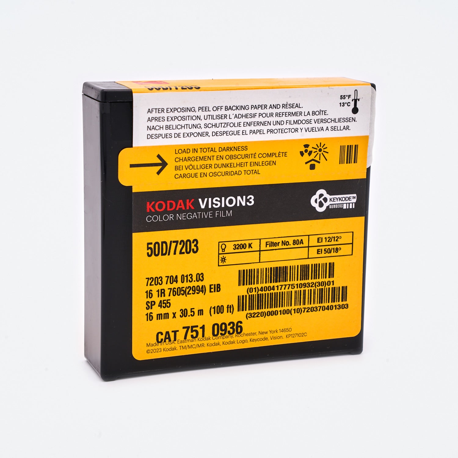 Kodak Vision 3 50D (7203) Color Negative Film 16mm (Motion Picture Film)