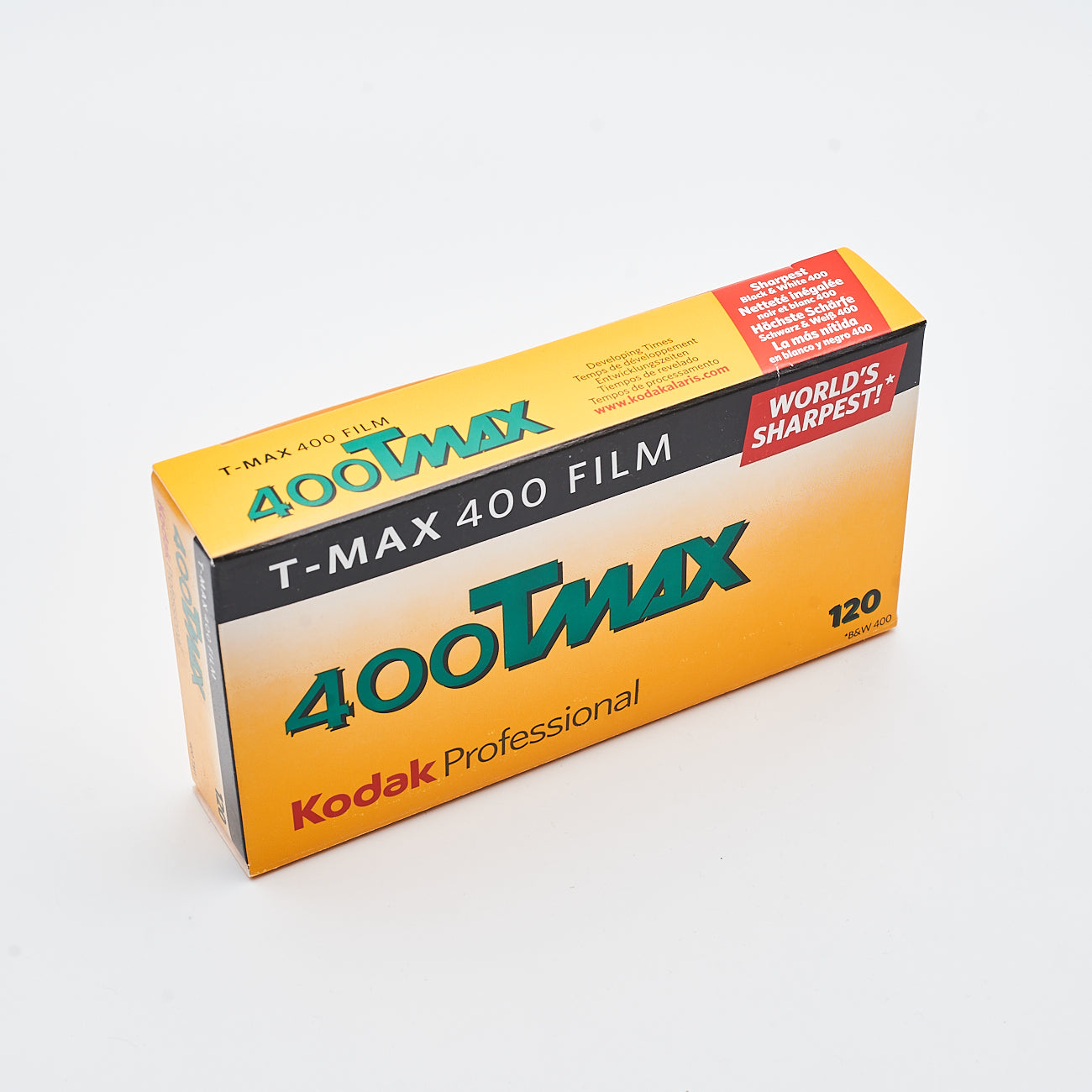 Kodak T-Max 400 (TMY) SW-Negativfilm 120 (Mittelformat), 5er-Pack (12/23)