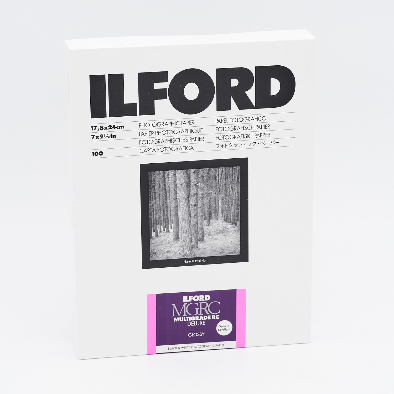ILFORD Multigrade RC Deluxe glossy Schwarzweiß-Fotopapier 18x24cm 100 Blatt